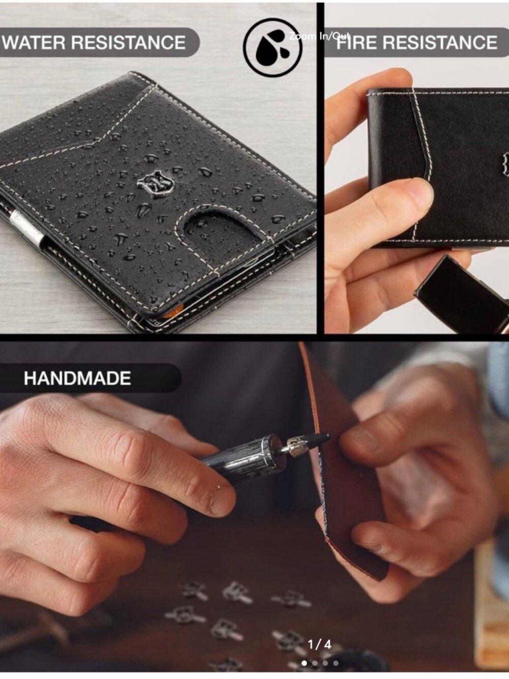 RFID Blocking   Real Leather   Front Pocket   Bifold   8 slot Credit Card Holder